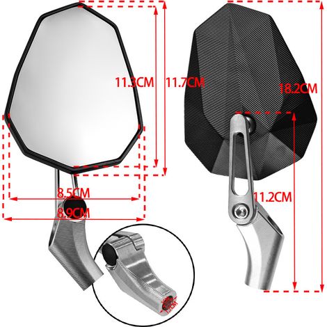 Direct sales of rearview mirrors for Ninebot Mmax110P motorcycles and Mechanic M95C/MZMIX motorcycles. (1/4)