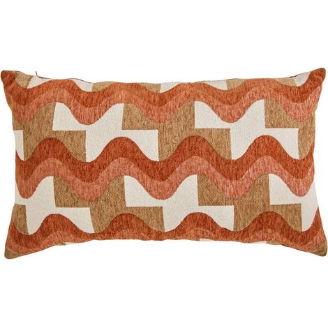 Coussin en Jacquard Chenillé "Floe" 38x58cm Ambre (1/5)
