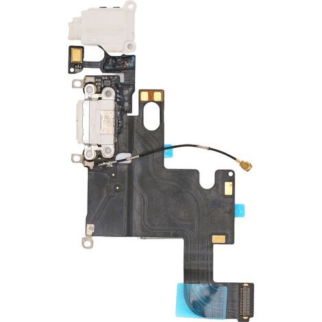Connecteur de charge avec câble flex, antenne, prise casque et microphone pour iPhone 6 Plus, blanc (1/5)