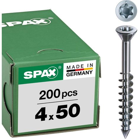 200 - Vis à tête fraisée - T-STAR plus - Acier zingué - Pour bois et panneaux 4,0x50mm Gris (1/3)