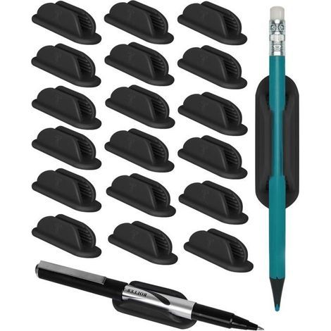 BelleRise – 20er-Pack selbstklebende Stifthalter fürs Büro – Silikon-Stifthalter mit verbessertem Acrylkleber (1/5)
