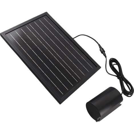 Oxygénateur de bassin solaire 10V 8W pompe à oxygène avec tuyaux pour petit bassin à poissons abreuvoir aquarium hydroponie (1/5)
