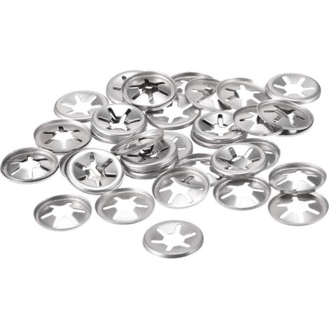 M6 Lock Washer Lock Washer 5.1mm ID 15mm OD Internal Tooth Push Speed Clips 304 Stainless Steel 40pcs