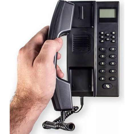 Station d'appel additionnelle noire pour interphone de bureau sans-fil 300 mètres (avec écran LCD) (1/5)