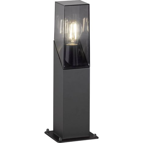 Borne lumineuse E27 éclairage de chemin d'extérieur extérieur noir éclairage d'extérieur lampadaire de jardin, métal plastique, 1x E27, LxlxH 8,5x8,5x40 cm, Wofi 12222 (1/4)
