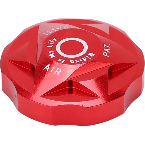 Cache de chambre à air de fourche avant, bouchon de valve de suspension en alliage d'aluminium pour VTT, rouge