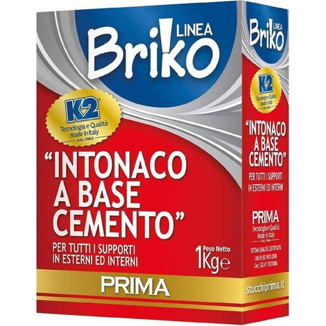 INTONACO CEMENTO 'BRIKO K2' Kg. 1 - in scatola