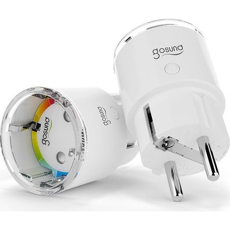 Prise Connectée Wifi 10A Blanche (Lot de 2) - SILUMEN (1/5)