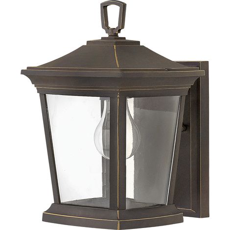 Elstead Bromley - Lanterna da parete piccola 1 luce da esterno bronzo chiaro IP44, attacco E27 (1/4)