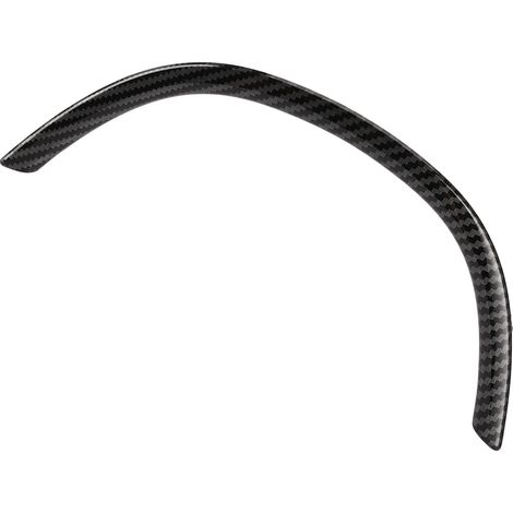Bandes adhésives décoratives pour panneau de volant BMW Série 5 F10 (modèles 2011-2017), texture fibre de carbone, noir brillant. (1/5)