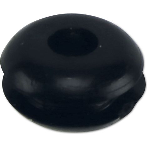 Passe-câble KSS en PVC, noir, épaisseur de plaque 1,7, trou Ø 3, ouvert, 1 pièce (1/2)