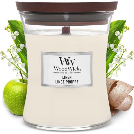 WOODWICK CANDELA CLESSIDRA MEDIA MEDIUM JAR LINEN (1/4)