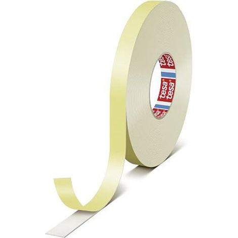Cinta de espuma de doble cara de 25 m x 19 mm, blanca, cinta de montaje, cinta de reparación para superficies rugosas e irregulares.