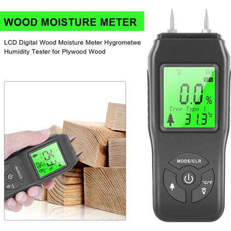 Testeur d'humidité en bois numérique – Précis, portable, pour menuiserie bois meubles construction (1/5)