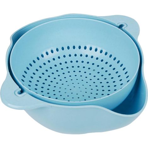 Passoire Cuisine Plastique Double Couche, Panier Égouttoir pour Légumes Riz et Pâtes (1/5)