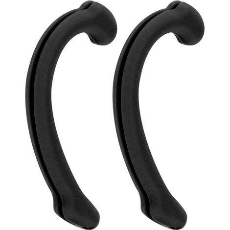 5 paires d'attaches oreille en silicone doux antiglisse réutilisables pour masque buccal, crochets d'oreille noirs antidérapants (1/5)