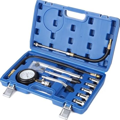 Manomètre de compression pour moteurs à essence 0-300 PSI / 0-20 bar, testeur de pression pour cylindres, voitures, motos, quads (1/5)