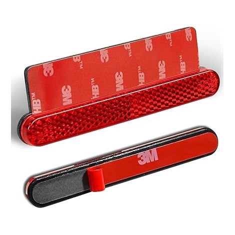Catadioptre Moto Plaque Arriere 101 13 6mm Le Rouge Plaque Alliage Aluminium (1/5)