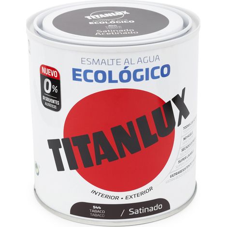 Titanlux Ecológico Esmalte al agua mulisuperficie Satinado Tabaco 750 ml