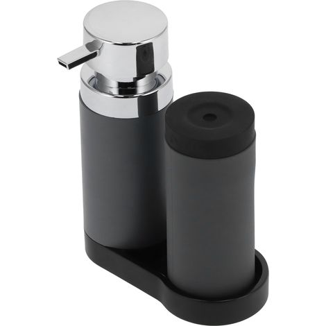 Distributeur de savon liquide 240ml pour évier cuisine, 2 pièces, flacon gel douche et détergent.