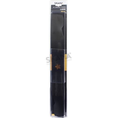 Cuchilla soplante adaptable para cortacéspedes autopropulsados Ayp, Bernard, Husqvarna, Jonsered. Longitud: 490 mm. Ajuste central: sí