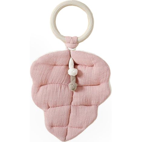 Doudou bébé cœur antidouleur, hochet mordeur sûr et lavable, compagnon de sommeil pour nouveau-nés, cadeau apaisant en kaki foncé (1/5)