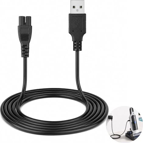 Câble d’Alimentation USB 5V Compatible avec Intex 28620, 28620E, 28620EP, CL1704, Cordon de Remplacement 2 m USB-A vers 2 Broches, Noir (1/5)