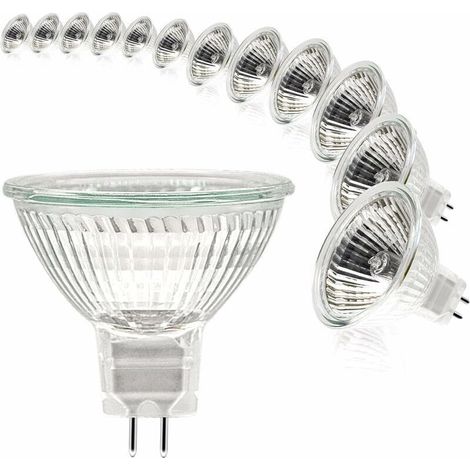 Halogen Bulbs, MR16 Spot Bulb, 12V 35W Bulb, GU5.3 Dimmable MR16 Bulb, 2-Pin Warm White 2700K Halogen Bulbs, Pack of 12 (MR16-35W-12P) (1/5)