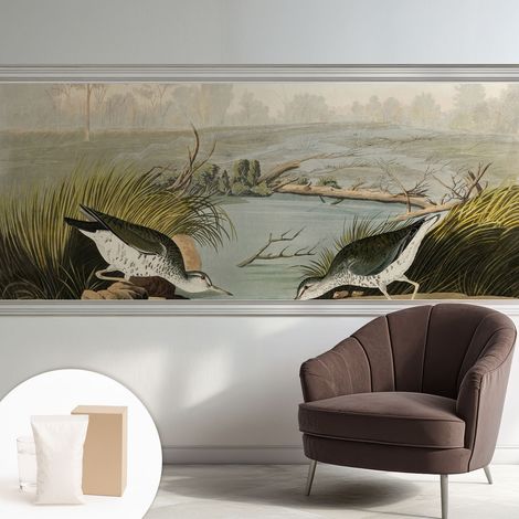 Tapete Vliestapete mit Kleber- abwaschbar - Raumgestaltung Schlafzimmer Wohnzimmer Tapete Ruhige Landschaft 250x104 cm (1/5)