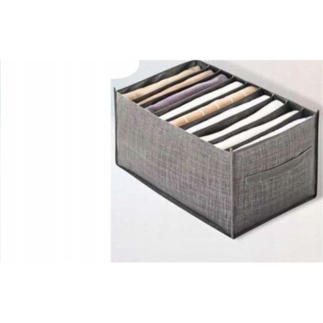 Grauer Schubladen- und Kleiderschrankorganizer zum Falten von Kleidung, 44 x 23 x 24,5 cm (1/2)