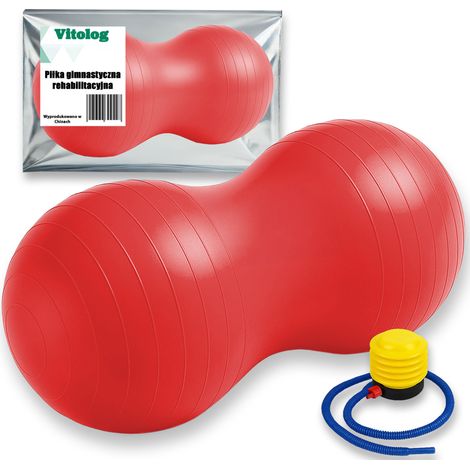 BC Rehabilitation Gymnastikball für Übungen Bean Nut Fitness Yoga 80x40 mit Pumpe