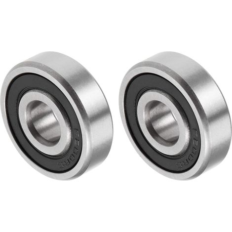 6200-2RS 10x30x9mm Billes Roulements x 2PCS Chrome Acier pour Machines et Outils, Roulement à Bille à Gorge Profonde [Double Scellé] (1/5)