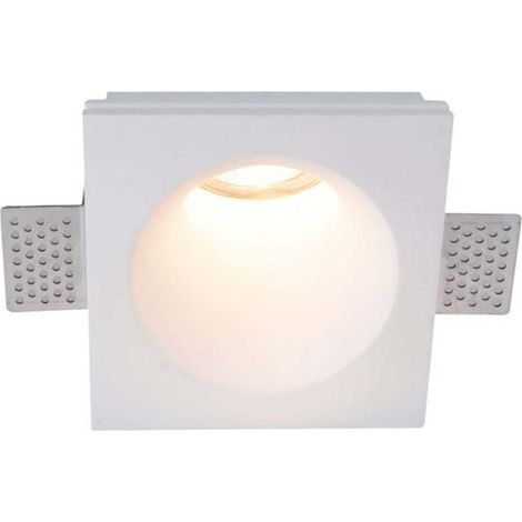 V-TAC VT-11009 portafaretto led in gesso faretto da incasso quadrato GU10 colore bianco luce soffusa obliqua sku 6772 (1/5)