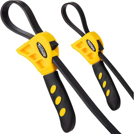 Clé À Sangle - Pour Filtre À Huile - Réglable Universel - Pour Plomberie Et Bricolage - Lot De 2 (1/5)
