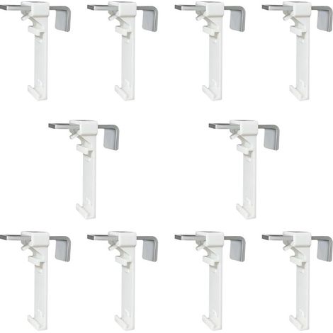 CCYKXA 12 supports de fixation pour stores enrouleurs doubles, sans perçage, accessoires de rechange pour stores enrouleurs doubles, à clipser et à coller sur une fenêtre en PVC fixe. (1/5)