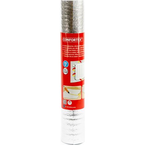 Panneau réflecteur isolant pour radiateur – Surface 1,25 m² – Épaisseur aluminium 3 mm – Installation facile avec ruban adhésif double face – Ecosavers