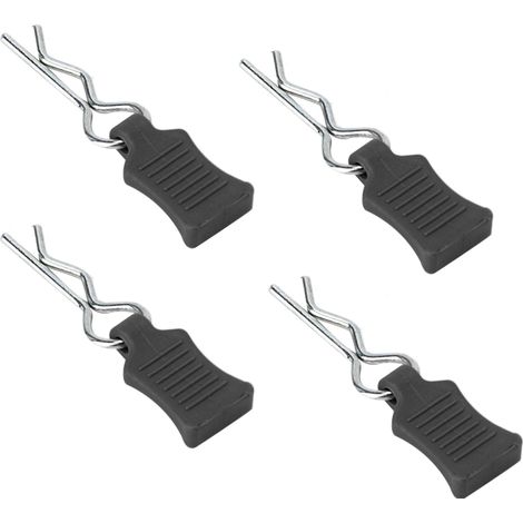 Kit de fixation de coque avec goupilles pour voiture RC 1/8, 1/10 et 1/12 (noir)