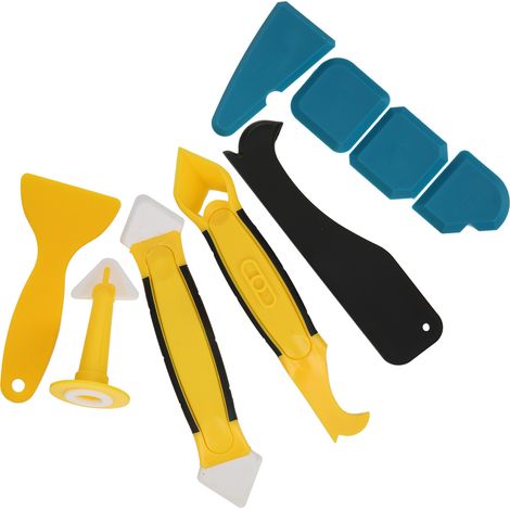 Kit de Calfeutrage Cuisine Salle de Bain - 9 Pièces Grattoir et Lissage pour Joints
