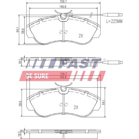 FT29012 pad HAM veloci con 2 sensori frontali (1/2)