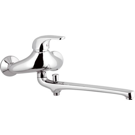Rubinetto lavabo/vasca con bocca fusa lunga - serie project (1/2)
