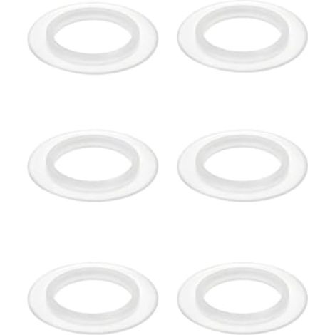 Lot de 6 joints toriques de rechange en silicone pour bouchon d'évier de lavabo - 38 mm - Rondelles en caoutchouc blanc pour éviter les fuites d'eau dans la cuisine et la salle de bain - Facile à (1/5)