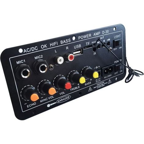 Carte D'Amplificateur Audio 30 W Prise en Charge Double Microphone Bluetooth Amplificateur de Caisson de Basses pour Haut Parleur 4 (1/4)