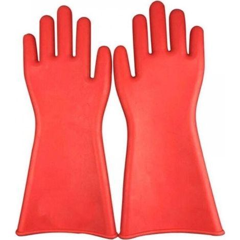 Guantes para electricistas, guantes aislantes eléctricos, guantes de goma aislantes de 12 kV para electricistas, 40×18 cm (1/4)