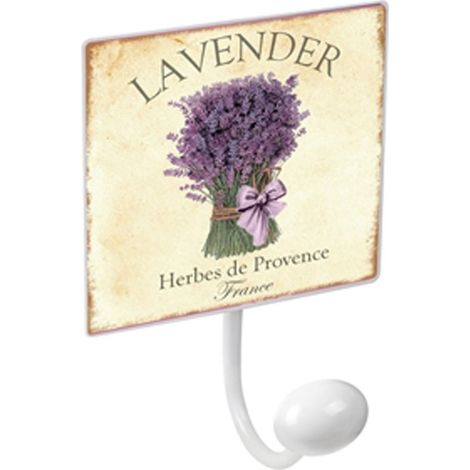 Percha pared porcelana lavanda 1 1 pomo blanca nesu