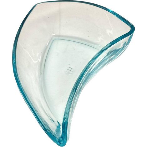 Tognana Duo, set 6 ciotole triangolari cm 16x11 h5, in vetro azzurro, per aperitivi