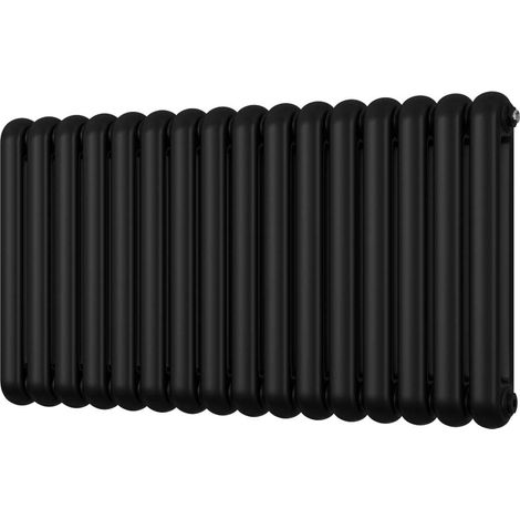Sherwood - Black Round Top Column Radiator H600mm x W1132mm 2 Column (1/3)