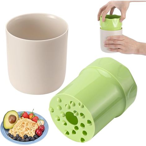 Rallador de manzanas manual giratorio, fácil de limpiar, ligero, utensilio de cocina multifuncional para verduras y otras frutas. (1/5)