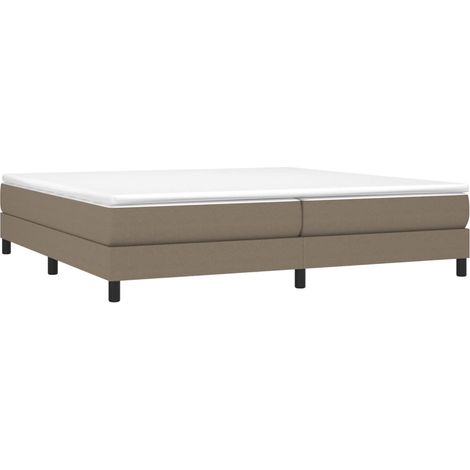 vidaXL Cadre de lit à lattes taupe 200x200 cm tissu