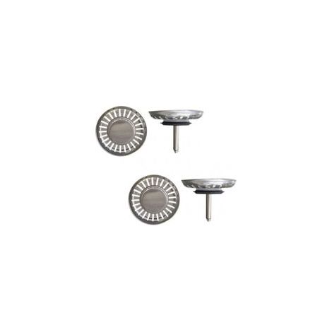 Lot de 2 Panier de bonde automatique 80 mm,Bonde de douche