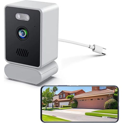 JSSEVN - Cámara de ventana de 3 MP 2K, cámara de interior WiFi de 2,4 GHz y 5 GHz, visión nocturna con IA, detección de movimiento, antirreflejos, grabación. (1/5)